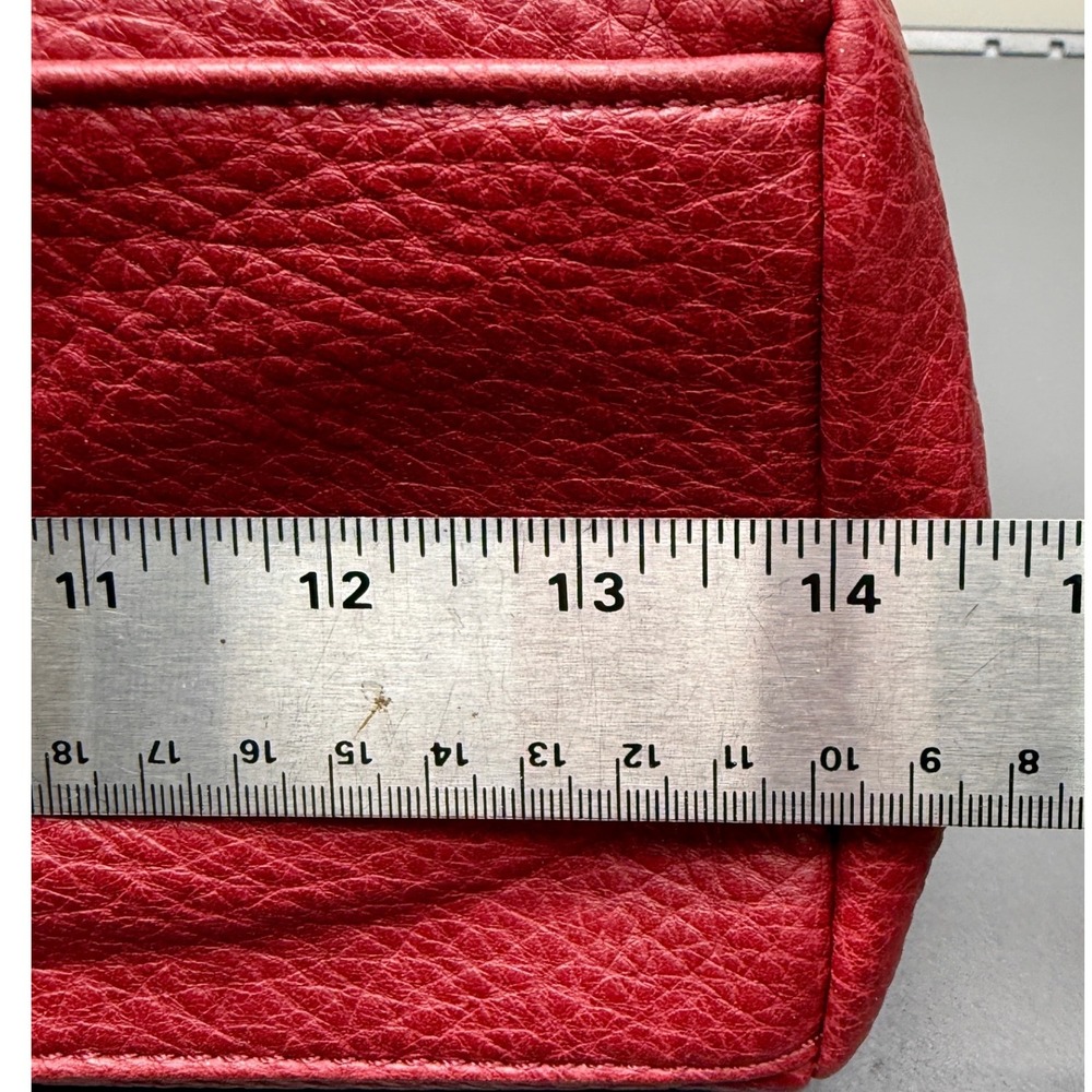 Wrangler Montana West Red Faux Leather Tote Bag Purse Handbag with Pouch - Picture 10 of 13